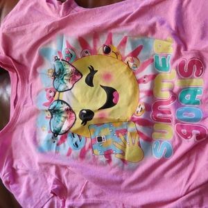 Girls short sleeve cotton printed